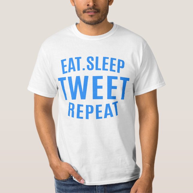 Camiseta Tweet de repouso repetido (Frente)