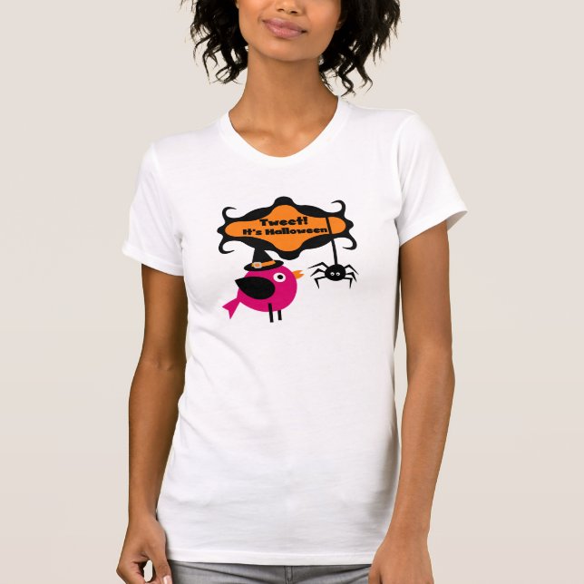 Camiseta Tweet Halloween T-shirts e presentes (Frente)