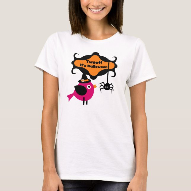 Camiseta Tweet Halloween T-shirts e presentes (Frente)