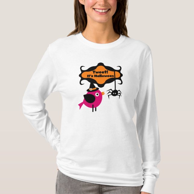 Camiseta Tweet Halloween T-shirts e presentes (Frente)