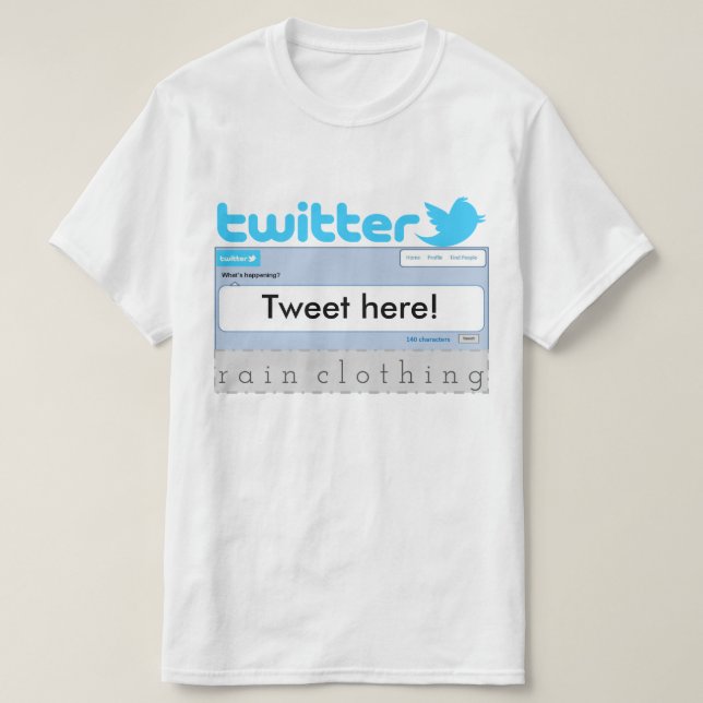 Camiseta Tweet sua própria camisa! (Frente do Design)