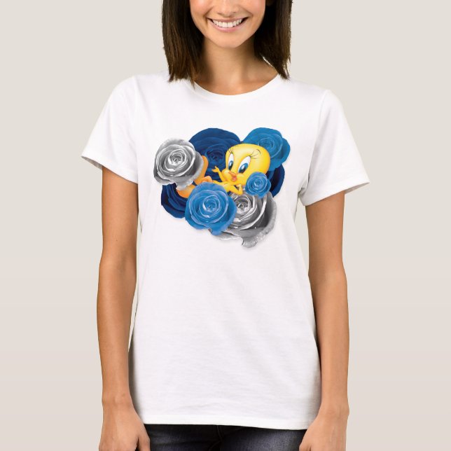 Camiseta TWEETY™ com Rosas (Frente)