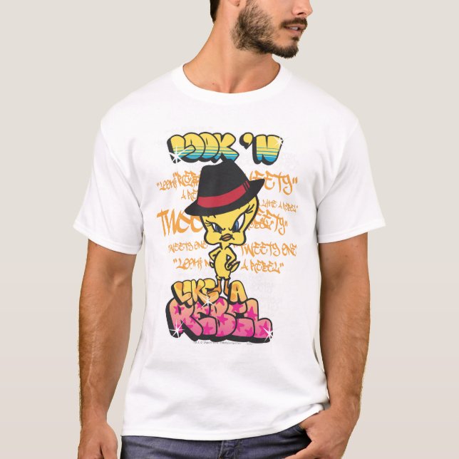Camiseta TWEETY™ como um rebelde (Frente)