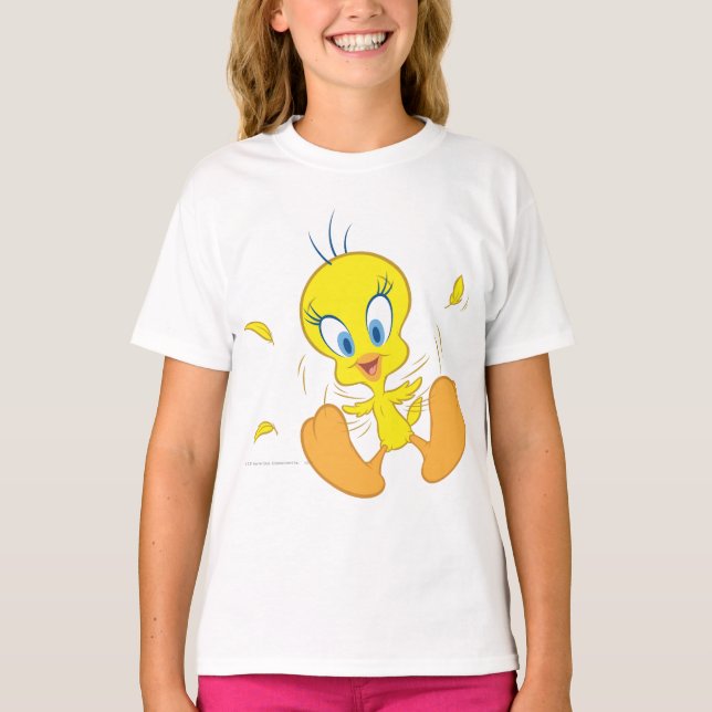 Camiseta Tweety em Ação Pose 5 (Frente)