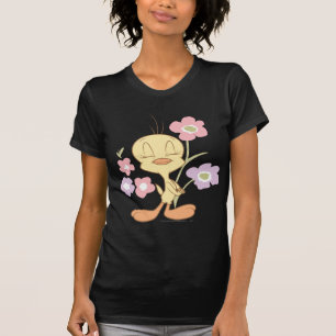 Camiseta TWEETY™ Flores Rosa Roxo