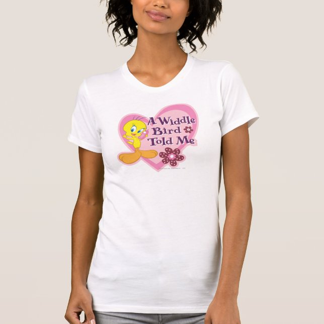 Camiseta TWEETY™ "Uma ave widdle me disse" (Frente)