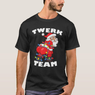 Camiseta Twerk do Papai Noel Twerk na Árvore de Natal do Ti