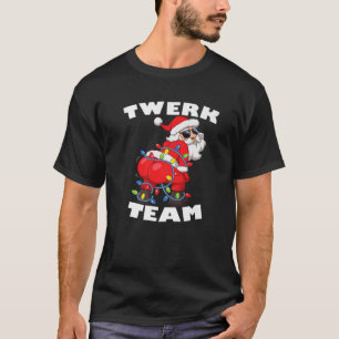 Camiseta Twerk do Papai Noel Twerk na Árvore de Natal do Ti