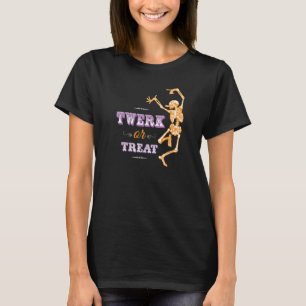 Camiseta Twerk ou t-shirt do esqueleto da dança do Dia das