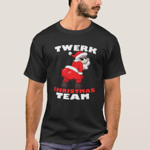 Camiseta Twerking do Papai Noel no Rosto Máscara Twerk Nat