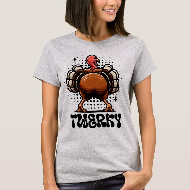 Camiseta Twerky - Diversão Turca de Twerking (Frente)