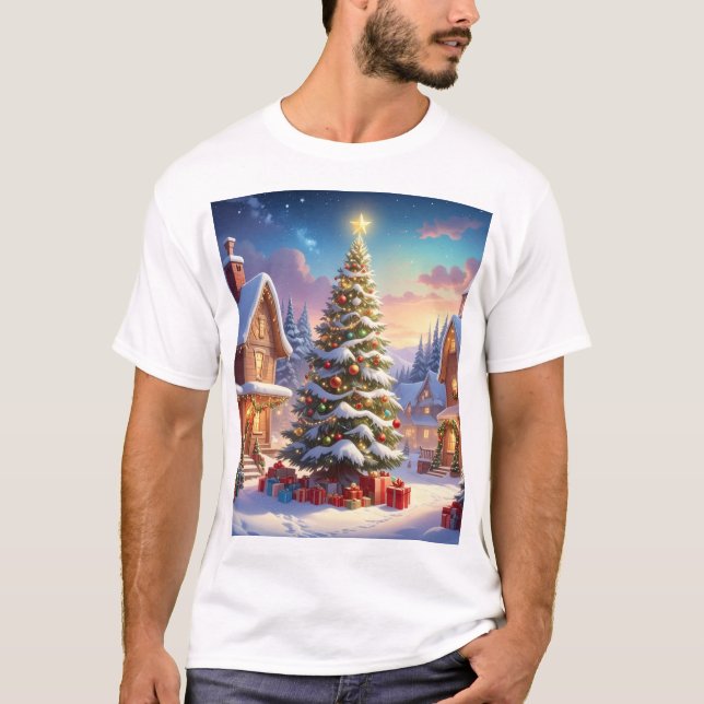 Camiseta Twilight Christmas Village – Holiday Magic Under t (Frente)