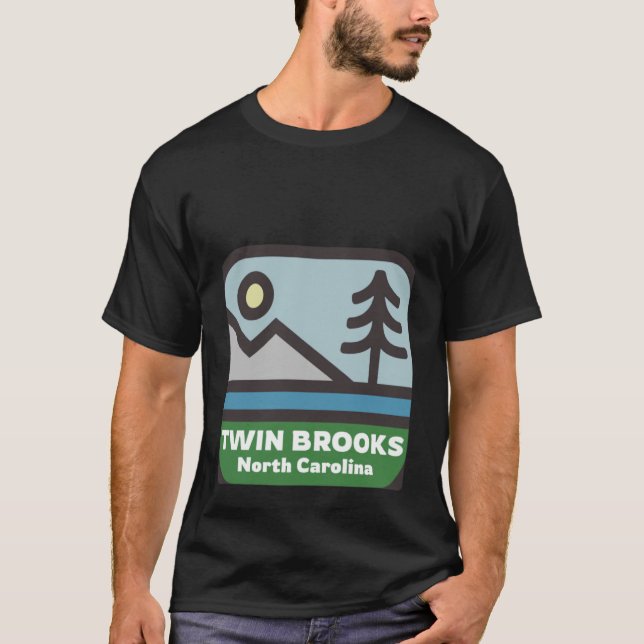 Camiseta Twin Brooks North Carolina Montanhas NC Souvenir (Frente)
