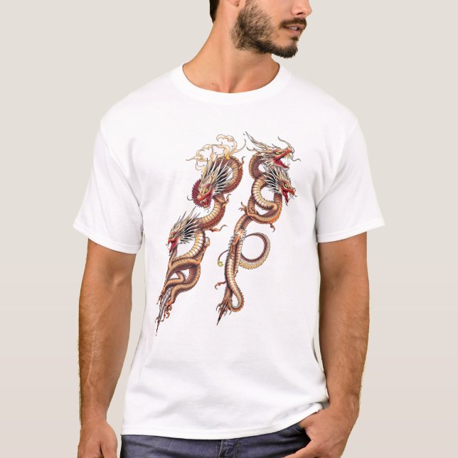 Camiseta Twin Eastern Dragon Roaring (Frente)