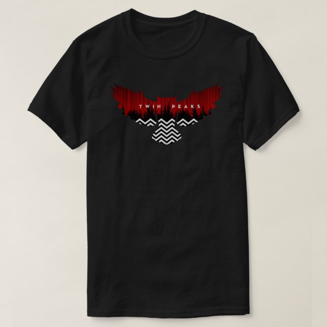 Camiseta Twin Peaks Sticker (Frente do Design)