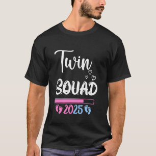 Camiseta TWIN SQUAD 2025 Twin Mamãe Bebê MÃE A SER Gravidez