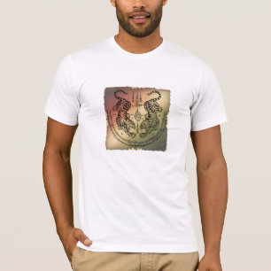 Camiseta Twin Tigers Sak Yant T-Shirt   Negrito e Clássico