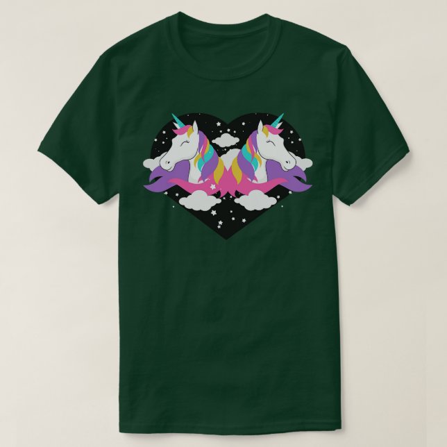 Camiseta Twin Unicorn (Frente do Design)
