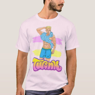 Camiseta Twink Glamouroso com Boa de Penas