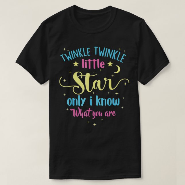 Camiseta Twinkle Twinkle Little Star Gender Reveal Party Ba (Frente do Design)