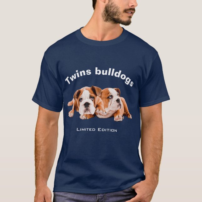 Camiseta Twins Bulls Limited Edition para ele azul escuro (Frente)