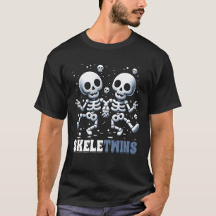 Camiseta Twins Halloween Matando Skeletwins Dançando Skelet