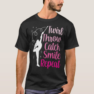 Camiseta Twirler Majorettes Twirl Jogar Pega Sorriso Baton