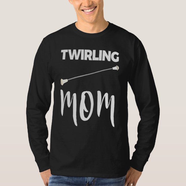 Camiseta Twirling Mamãe Baton Twirling Tee Women Love (Frente)