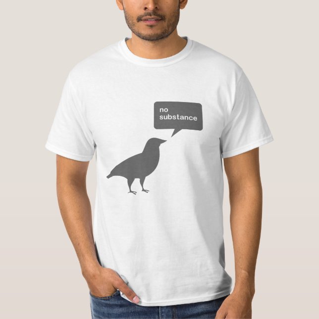 Camiseta Twitter nenhum t-shirt da substância (Frente)