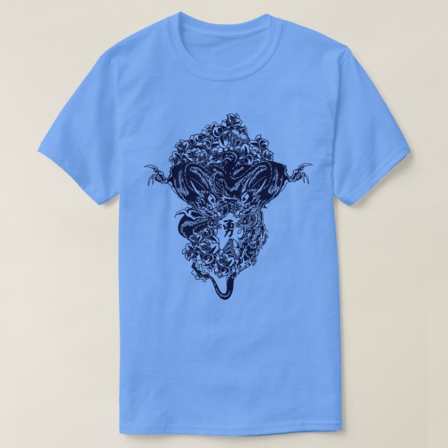 Camiseta Two Chinese dragons fighting  (Frente do Design)