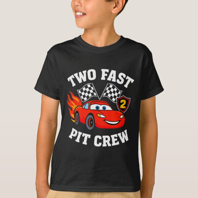 Camiseta Two Fast 2 2nd Birthday T Crew 2yr Year Old  (Frente)