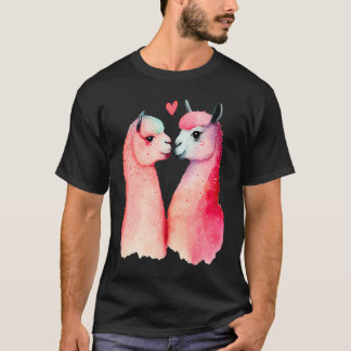 Camiseta Two Loving Llamas In Love Heart Valentine's Day Al