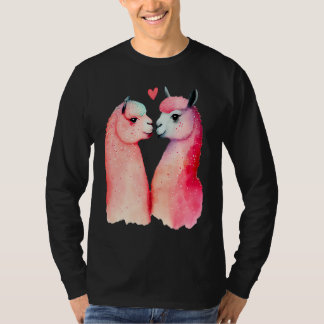 Camiseta Two Loving Llamas In Love Heart Valentine's Day Al