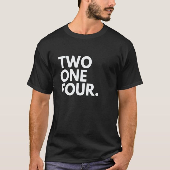 Camiseta TWO ONE FOUR Area Code 214 Dallas TX Texas USA (Frente)