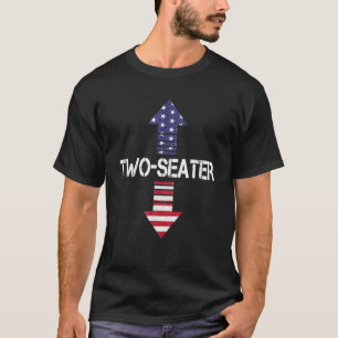 Camiseta Two Seater Funny 4Th Of July Day Vintage American