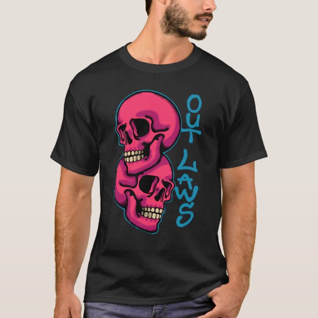 Camiseta two Skull streetwear (Frente)