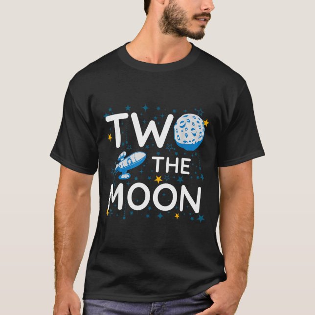 Camiseta Two The Moon 2nd Planets Lover Birthday Space Rock (Frente)