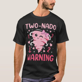 Camiseta Twonado Warning 2nd Birthday Pinkornado Birthday f