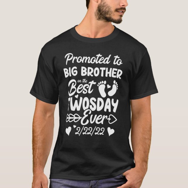 Camiseta Twosday Promoted Big Brother Matching Sibling New  (Frente)