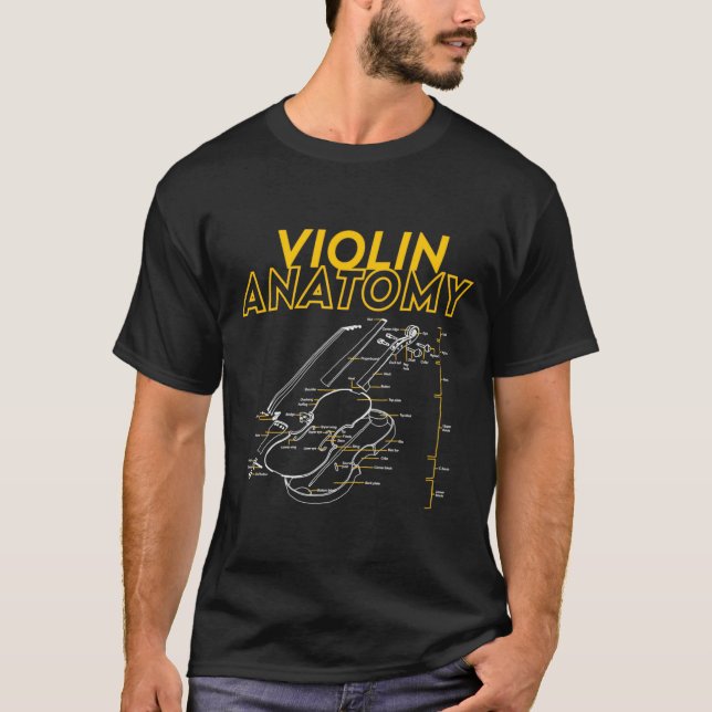 Camiseta Twoset Violin Violin Anatomy Drawing Diagram Limit (Frente)