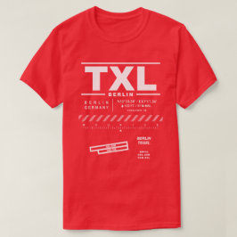 Camiseta TXL T-Shirt do Aeroporto de Berlim Tegel