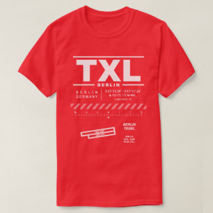 Camiseta TXL T-Shirt do Aeroporto de Berlim Tegel