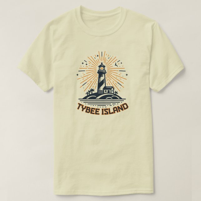 Camiseta Tybee Island Georgia Lighthouse Sunrise (Frente do Design)