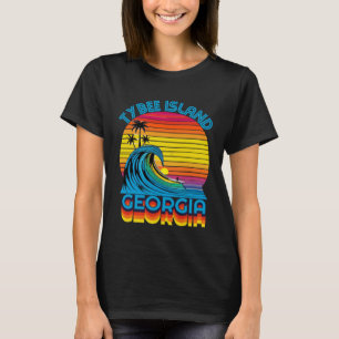 Camiseta Tybee Island Georgia Retro Throwback Surf & Beach