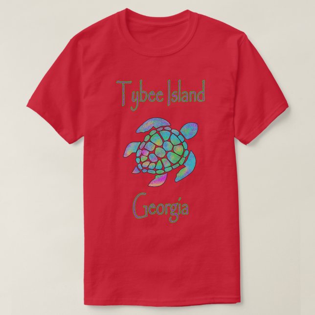 Camiseta Tybee Island Sea Turtle (Frente do Design)