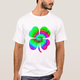 Camiseta Tydye Dye Dias de São Patrícios Homens Green Clo
