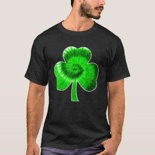 Camiseta Tydye Dye Dias de São Patrícios Homens Green Clo
