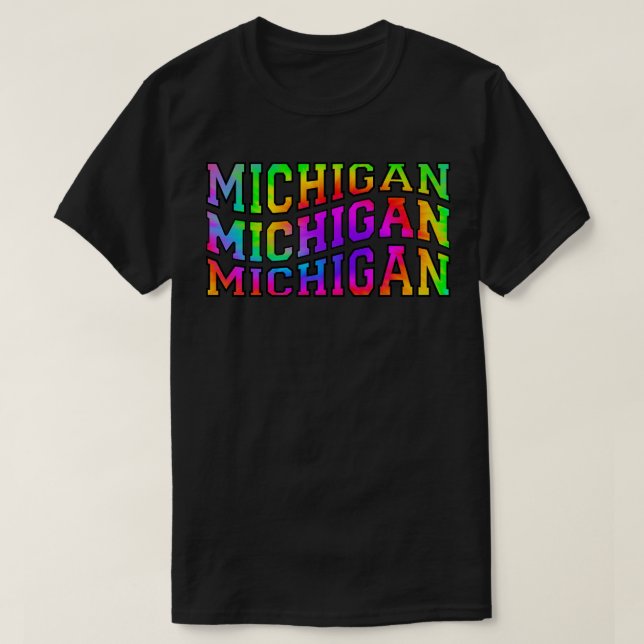 Camiseta Tye Dye Michigan1 (Frente do Design)