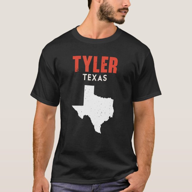 Camiseta Tyler Texas EUA State America Viagem Texan (Frente)