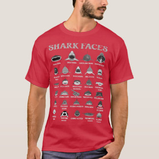 Camiseta Types Of Shark Faces